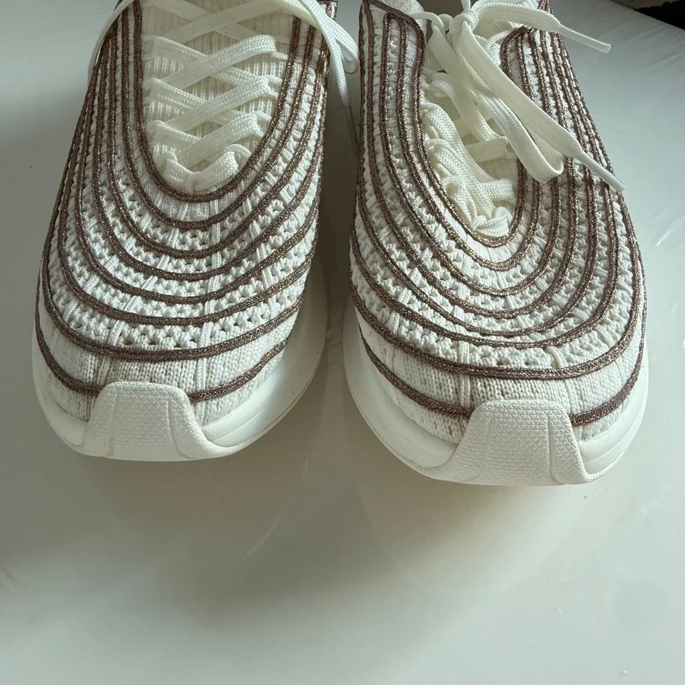 APL Womens Cream and Brown Sneakers